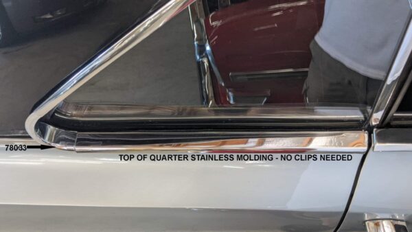 TOP OF DOOR REVEAL STAINLESS MOLDING CLIP