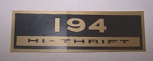 EARLY 194 HI - THRIFT VALVE COVER