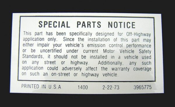 TONAWANDA NO #1 TEAM VALVE COVER