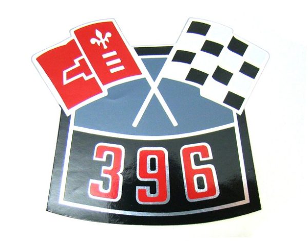 396 CROSS FLAG AIR CLEANER DECAL