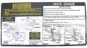 JACK INSTRUCTION HATCHBACK