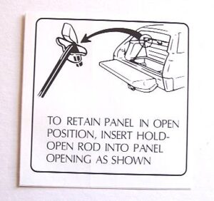 HATCHBACK WARNING DECAL