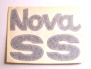 NOVA SS DECK LID BLACK/GOLD DECAL