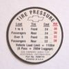 TIRE PRESSURE DECAL