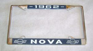 LICENSE FRAME W/ NOVA & BOW